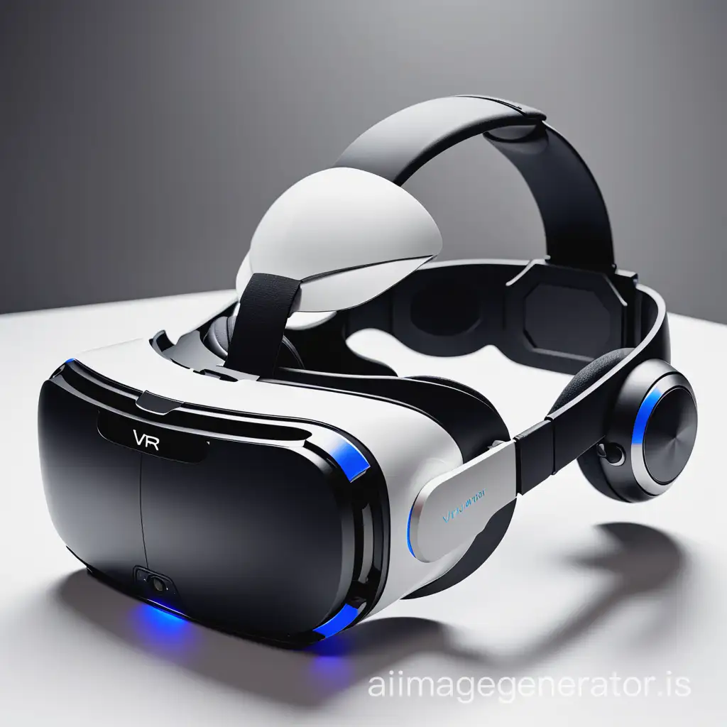 A sleek expensive VR headset