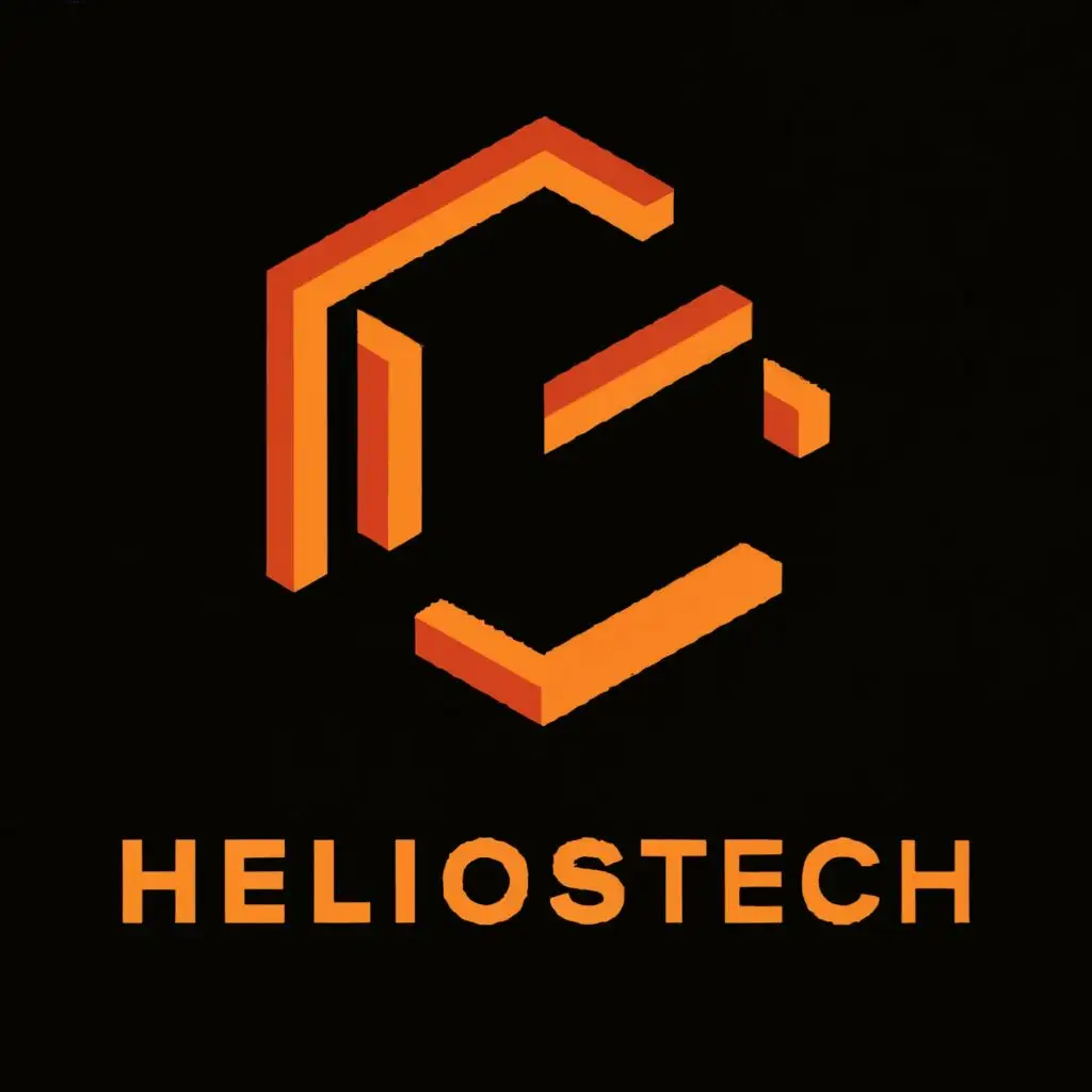 a logo design,with the text "Heliostech", main symbol:cube, be used in Construction industry