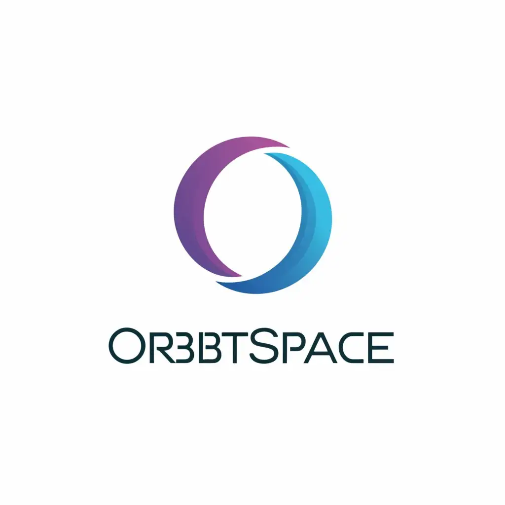 a logo design,with the text "OrbitSpace", main symbol:'O', 'S', Orbit, Space,complex,be used in Technology industry,clear background