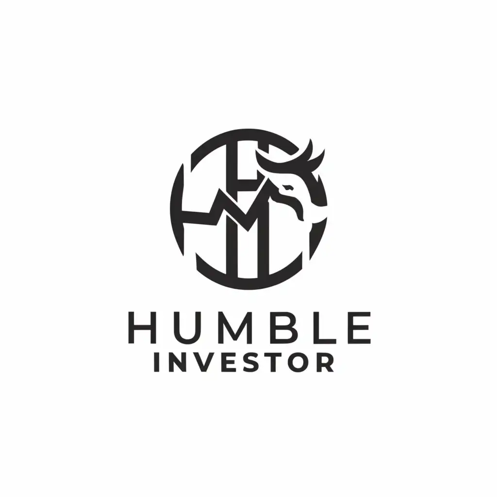 a logo design,with the text "Humble Investor", main symbol:Graph line, bull symbol, globe,Moderate,be used in Finance industry,clear background