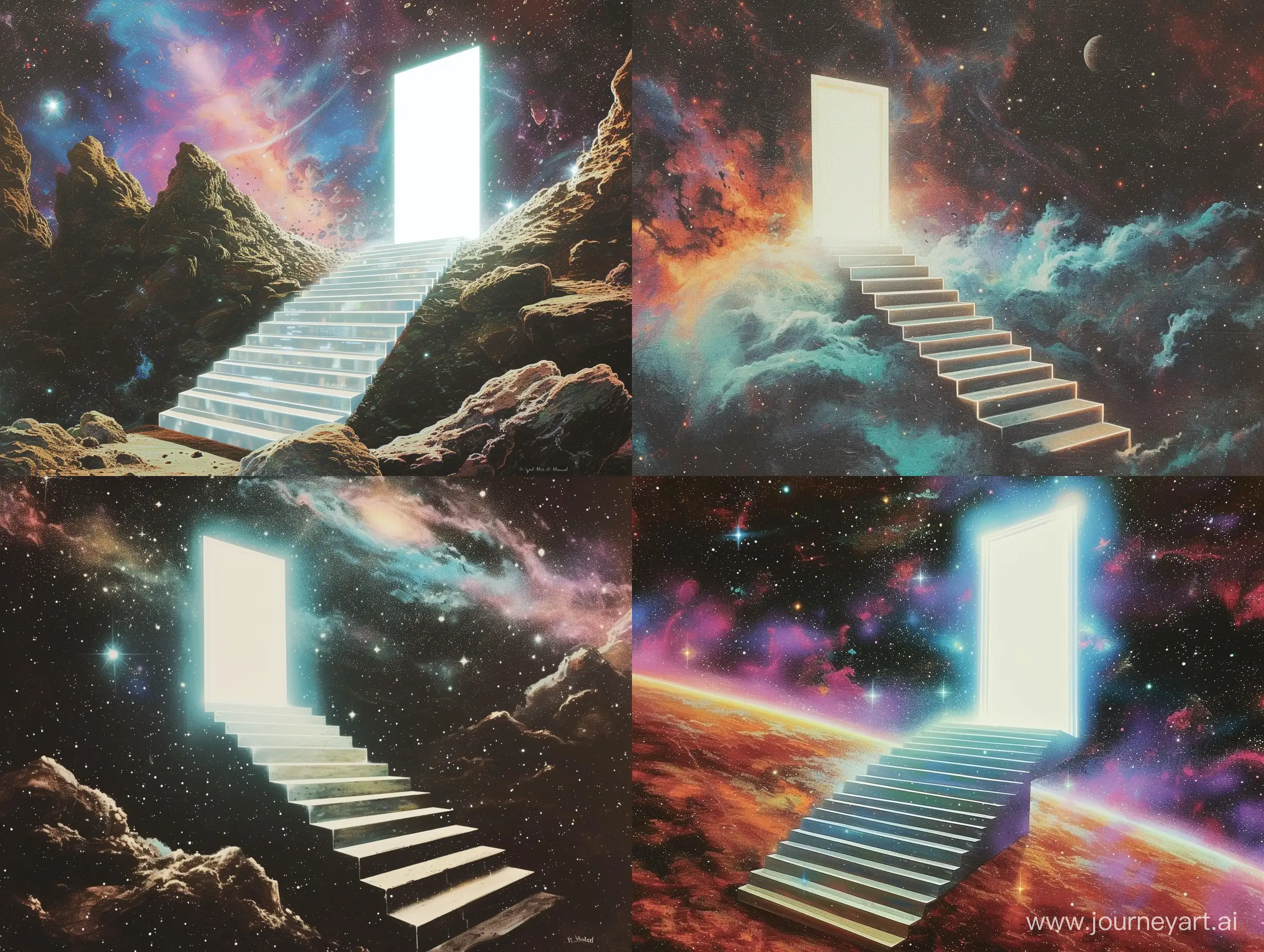 Retro-Synthwave-Stairway-to-Glowing-Space-Door-Art