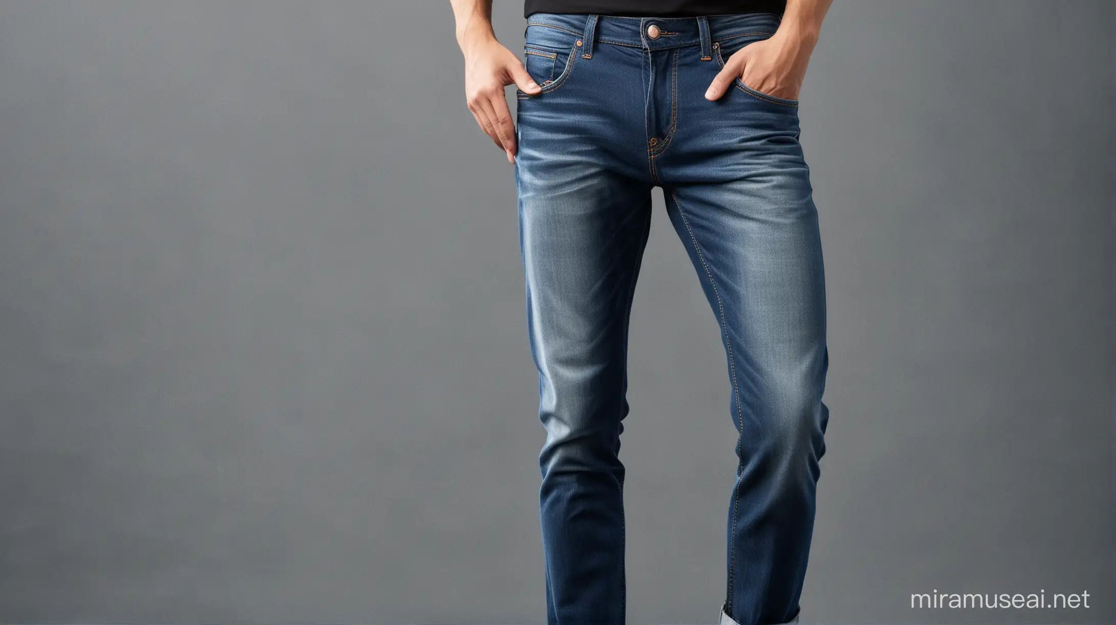 Denim Fashion Trendy Jeans Showcase