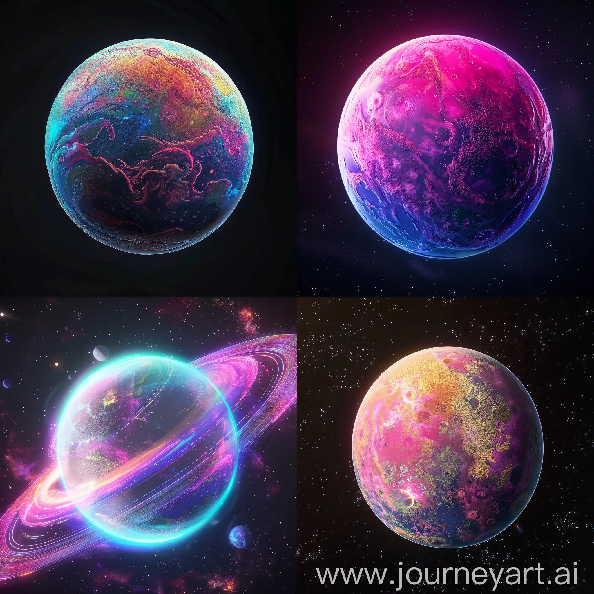 The planets colourful 3d magical image 8k Resolution photorealistic finesse 