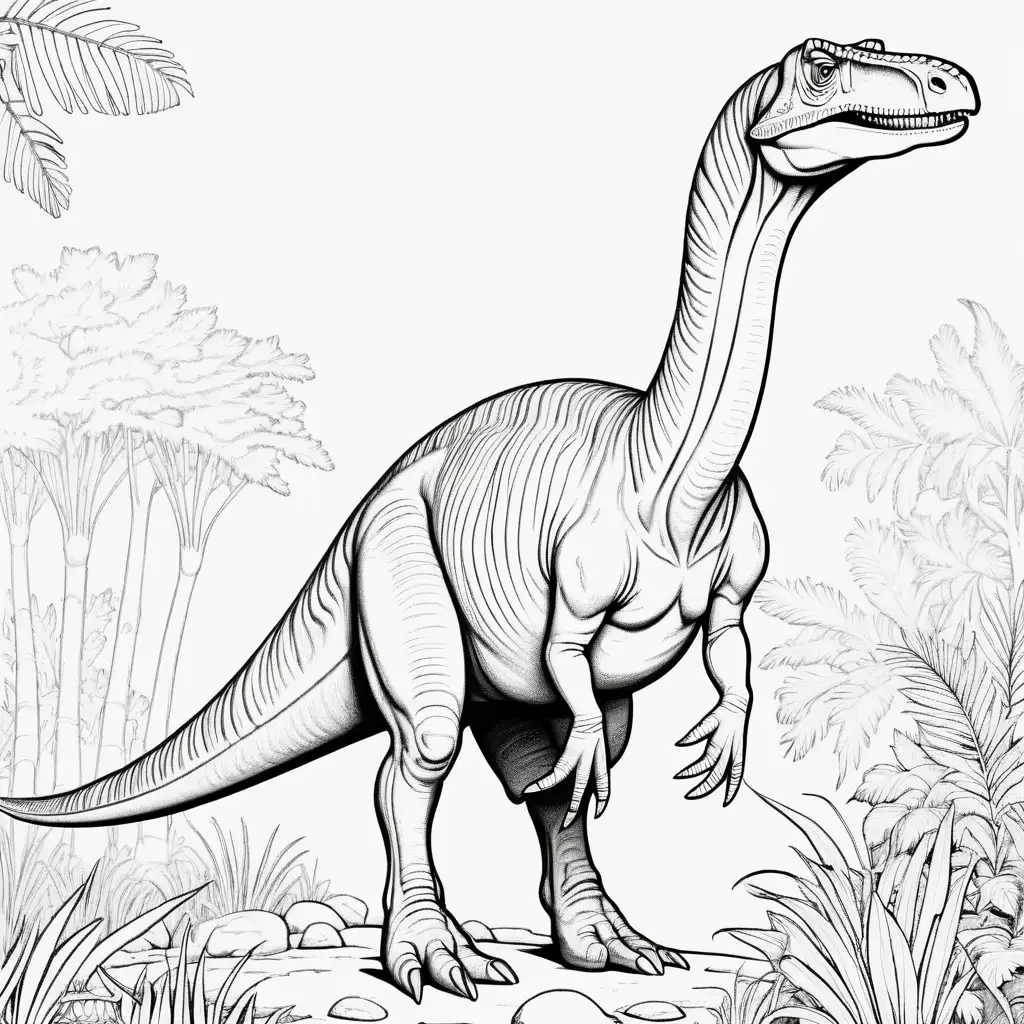 corythosaurus 
, coloring page, cartoon, black and white,  no shading, high dof, 8k,--ar 85:110
