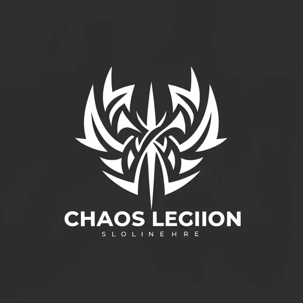 a logo design,with the text "chaos legion", main symbol:logo modern,Moderate,be used in Home Family industry,clear background