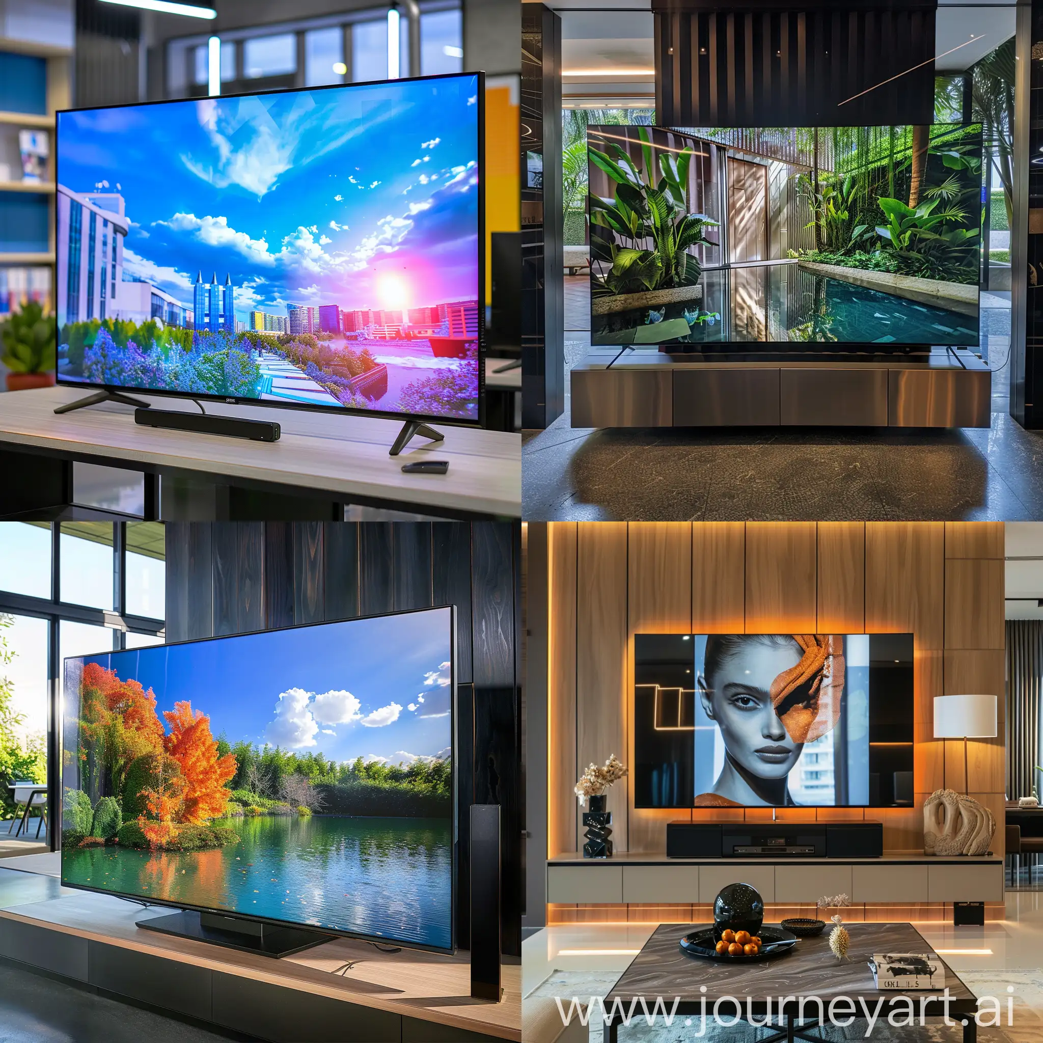 Tv display inhouse modern and art of technology