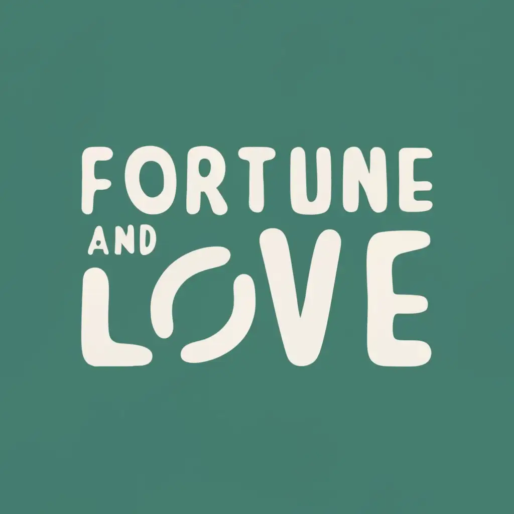 logo, Fortune and love, with the text "Fortune and love", typography