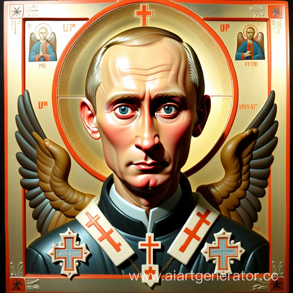 христианская икона, на которой изображён Путин
