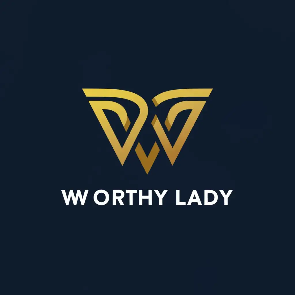 a logo design,with the text "Worthy Lady", main symbol:Design a minimal logo with the theme of Lady Value Creation that doesn't have a picture of a woman in it.,Moderate,be used in Education industry,clear background