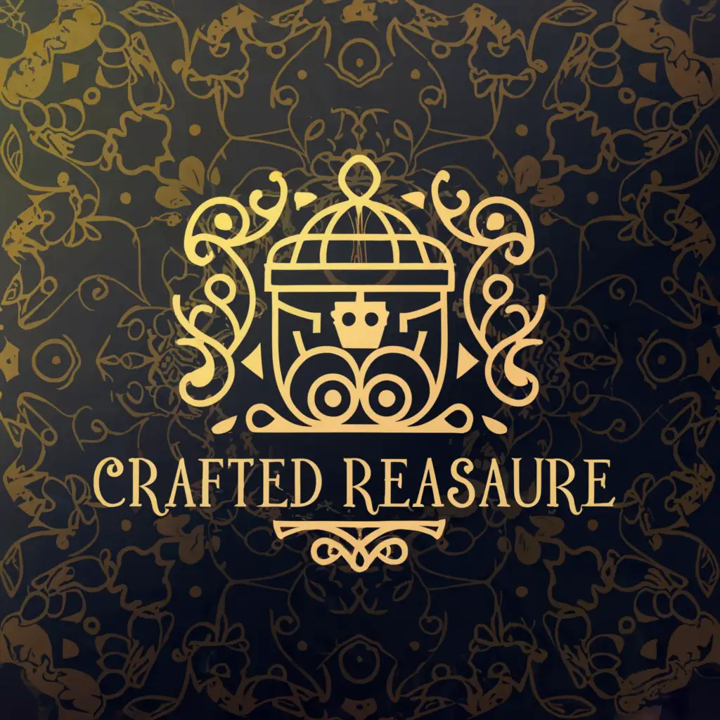 a logo design,with the text "Crafted Treasure", main symbol:Decor,Moderate,be used in Retail industry,clear background