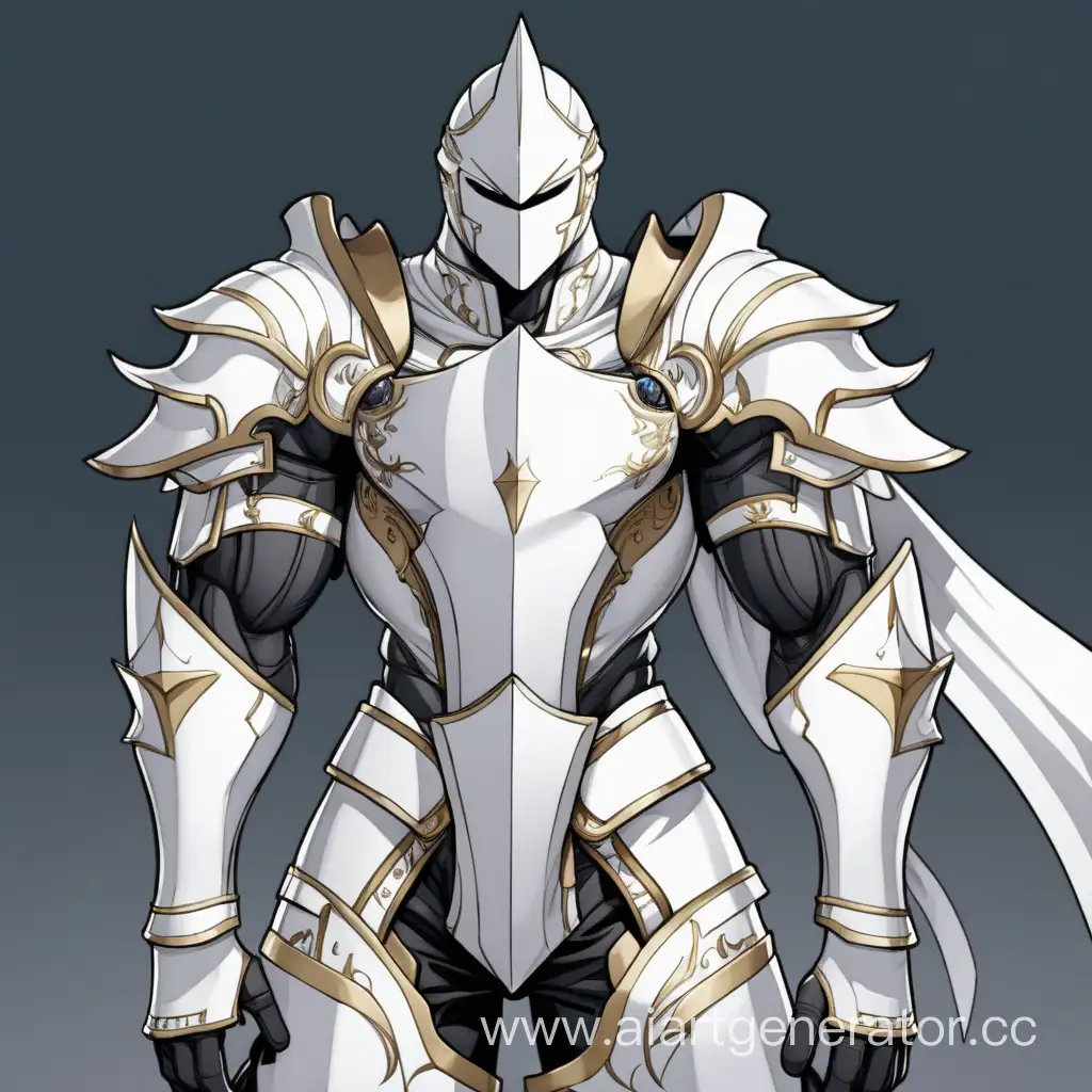 Chivalrous-Anime-Character-in-White-Knight-Armor