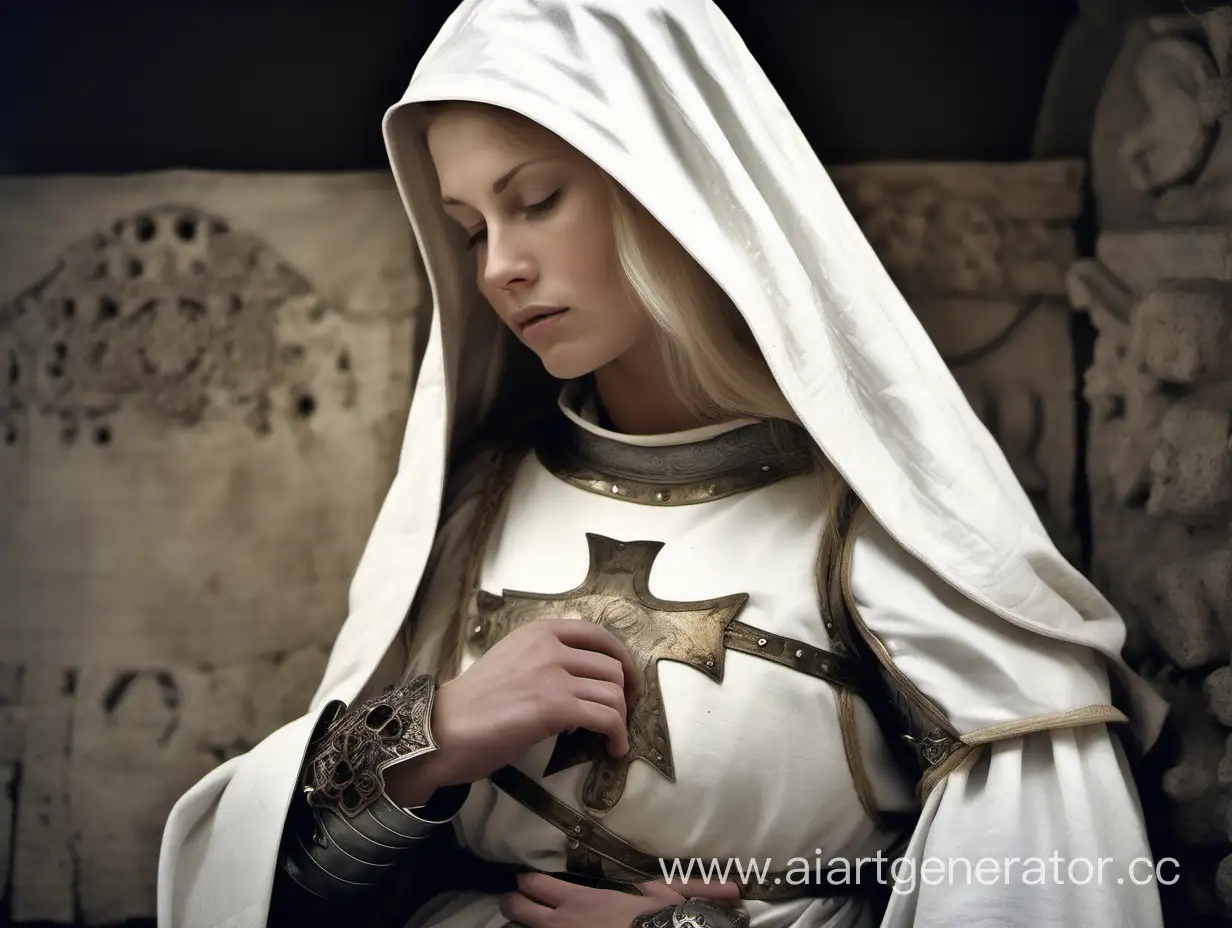 Tender-portrayal-of-a-Female-Teutonic-Knight-in-Medieval-Setting