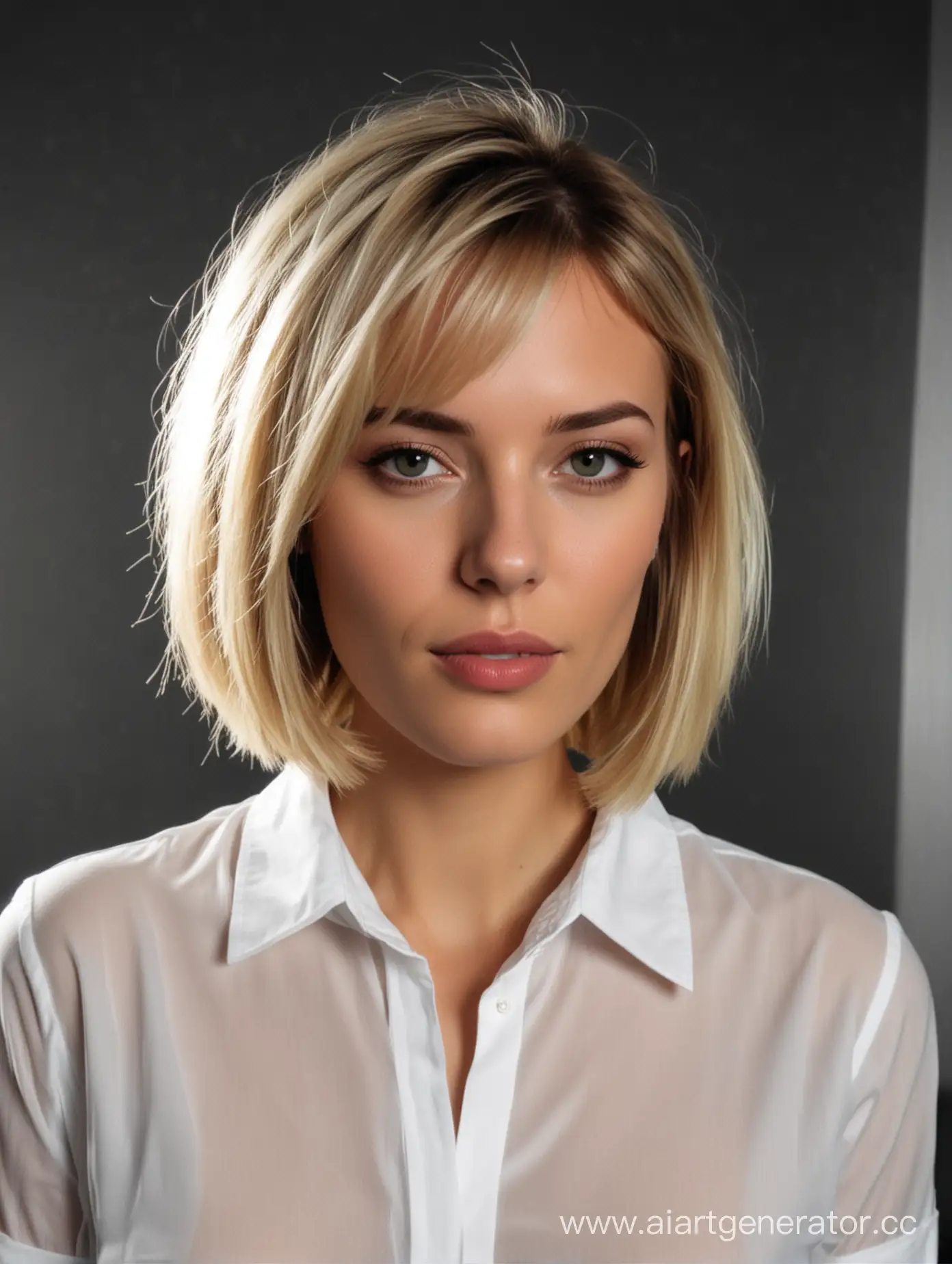 Blonde-Woman-with-Bob-Haircut-in-Minimalist-Black-and-White-Setting