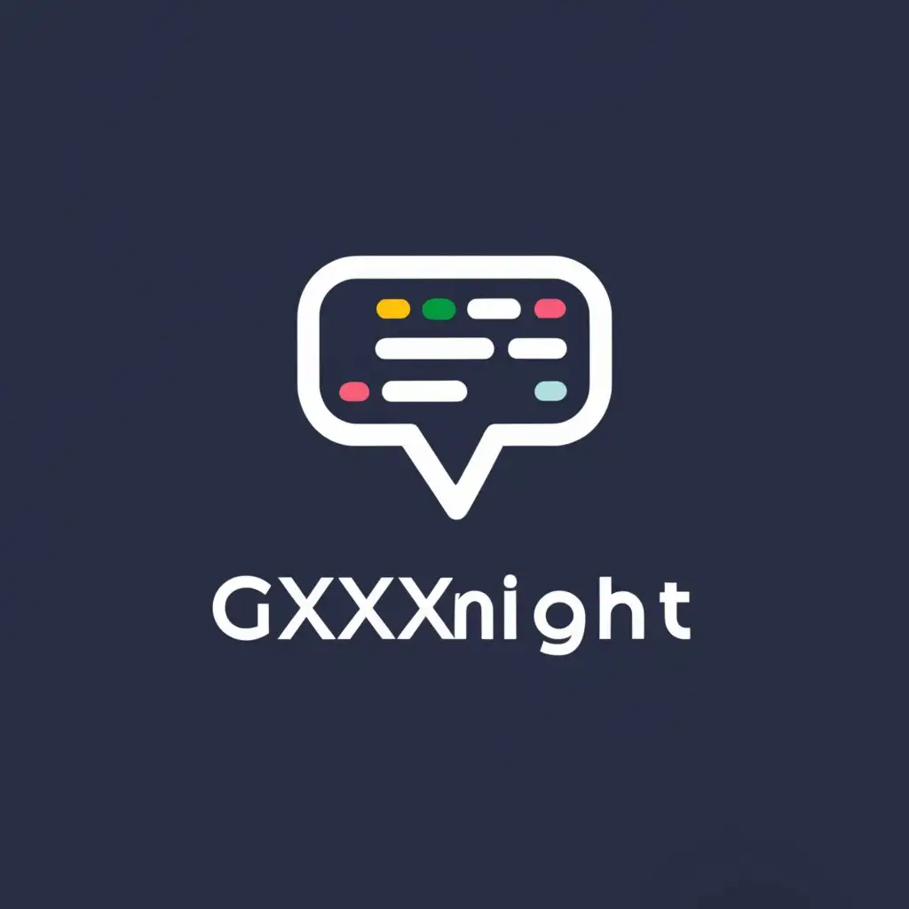 a logo design,with the text "GxxxNight", main symbol:chatroom,Moderate,be used in Legal industry,clear background
