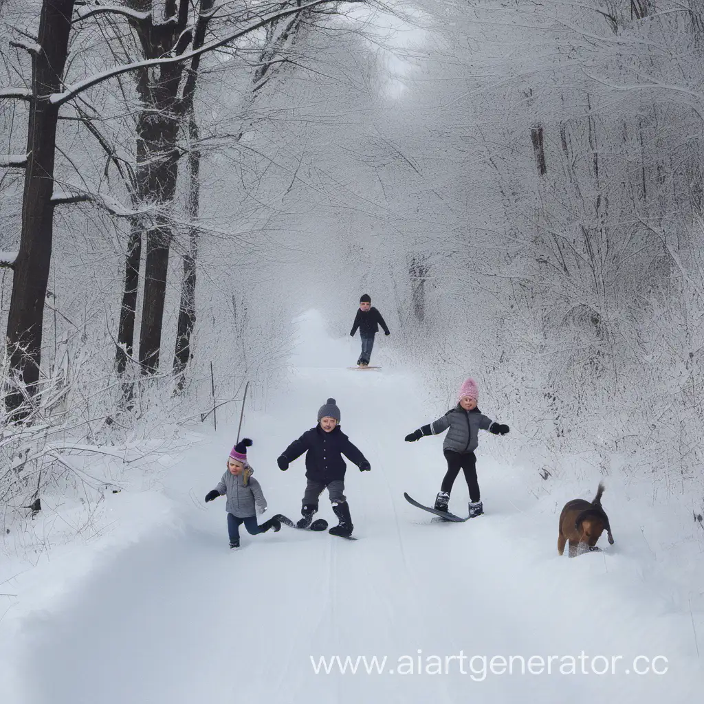 Joyful-Winter-Activities-Snowball-Fight-and-Sledding-Adventure