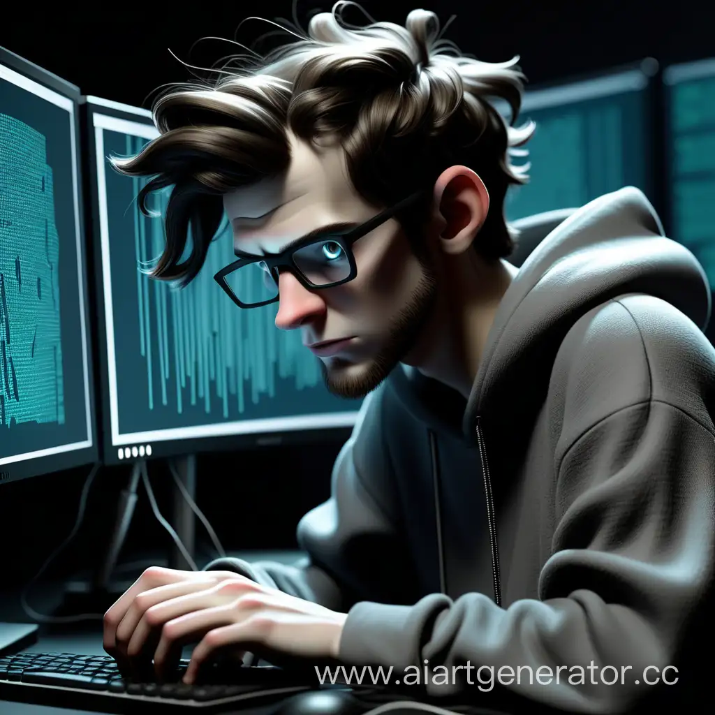 В темной комнате, заполненной сверкающими экранами и кодовыми строками, сидел Джейкоб, лучший хакер своего поколения. 