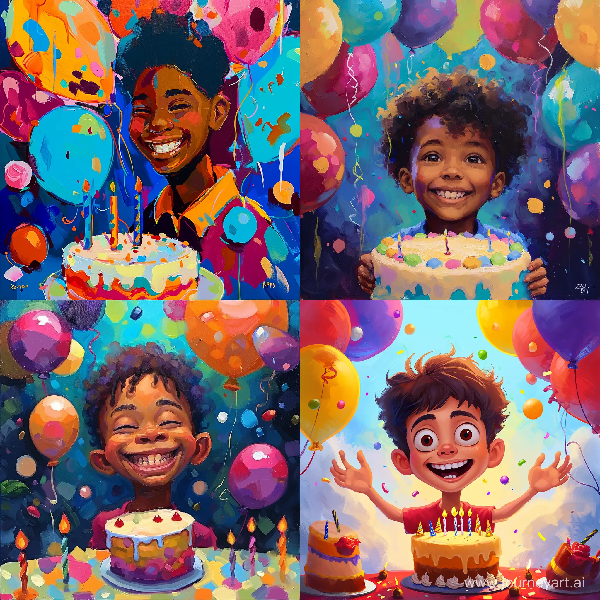 Happy Birthday, Zabin Dive into the vibrant magic of joy, surrounded by his joyful smile, a dreamy cake, and festive balloons. Let's celebrate this special day in style