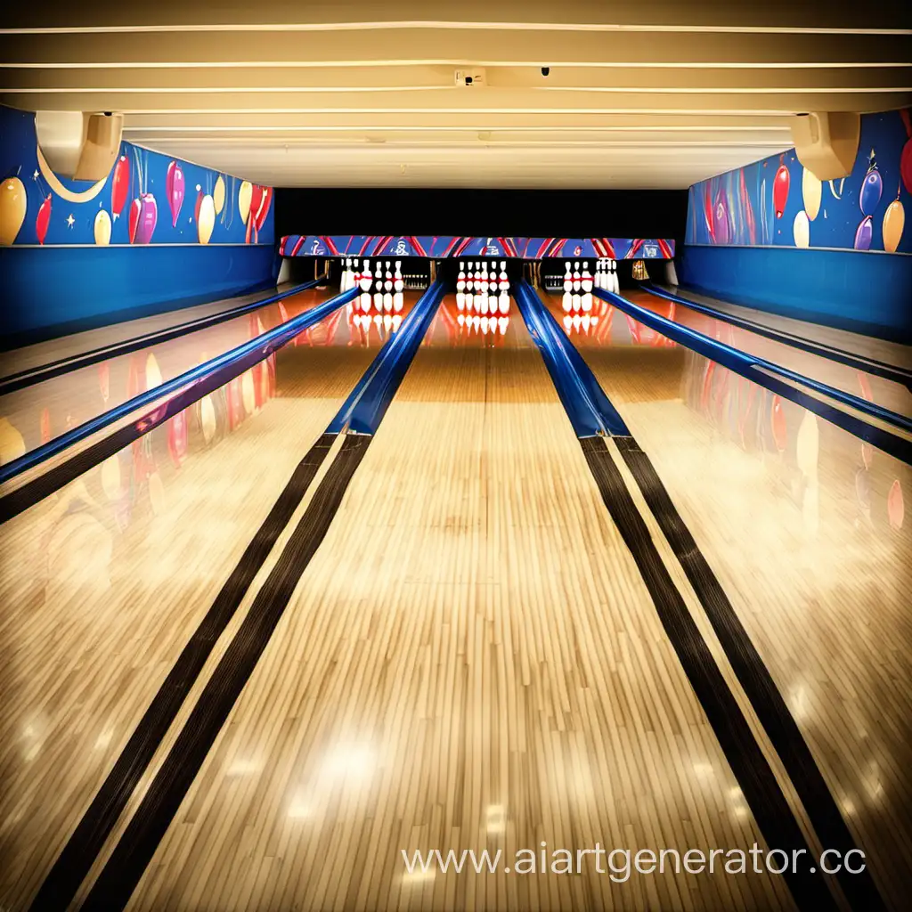 Vibrant-Bowling-Lane-with-Energetic-Players-and-Colorful-Pins