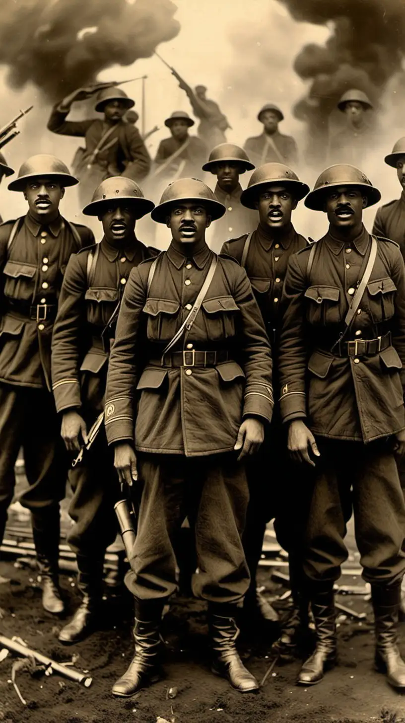 The Harlem Hellfighters World War 1 attacking