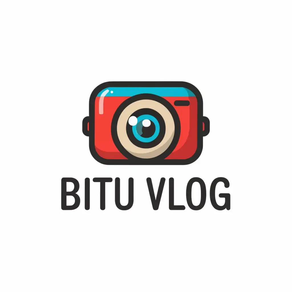a logo design,with the text "BITTU VLOGS", main symbol:vlog,Moderate,clear background