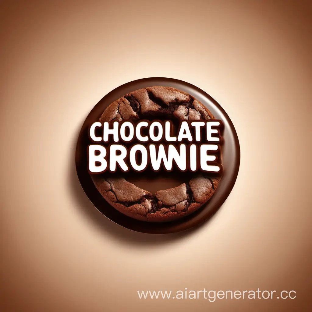 image of the taste of Chocolate brownie cookies in the form of a round logo