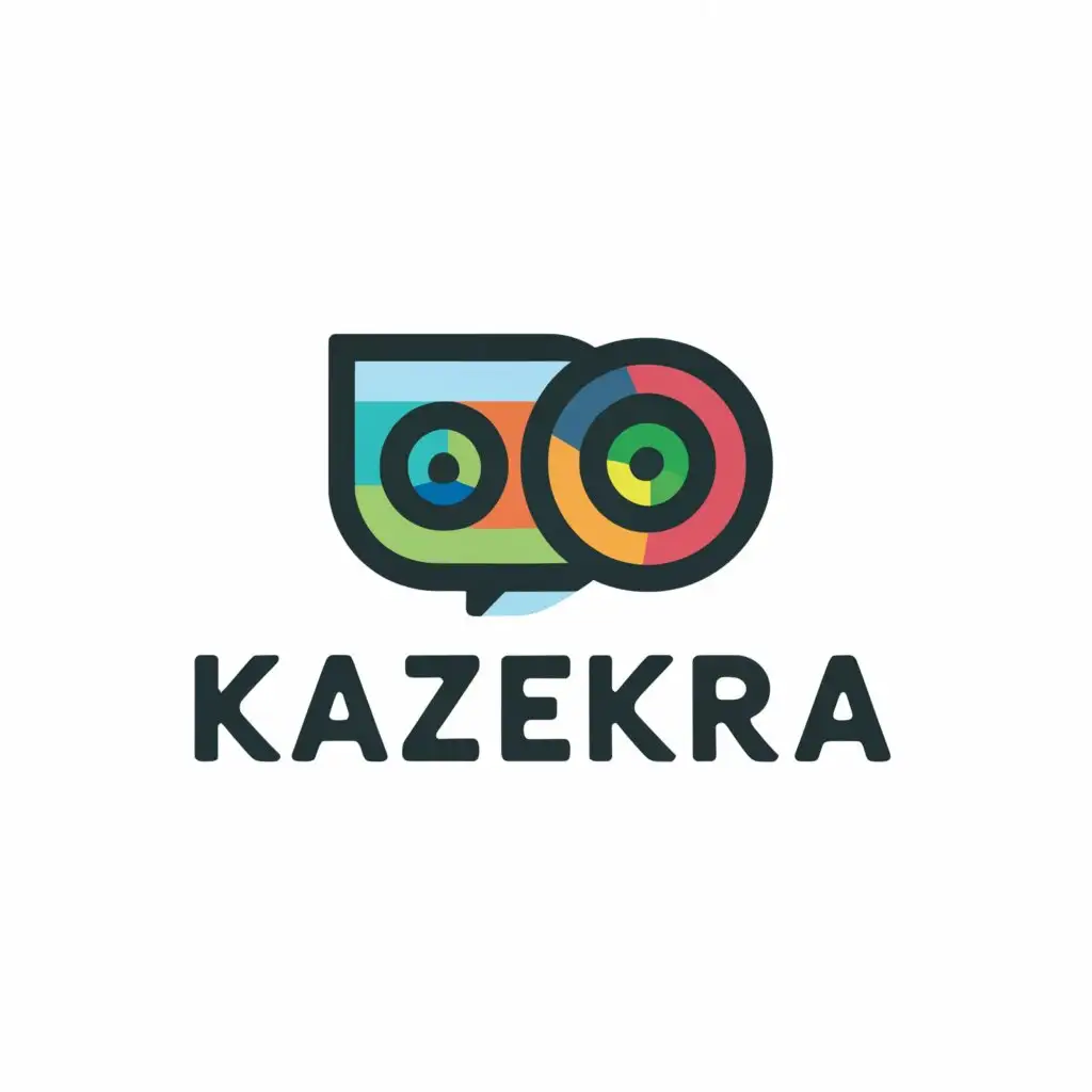 a logo design,with the text "KAZEKIRA", main symbol:vlog and camera,Moderate,clear background