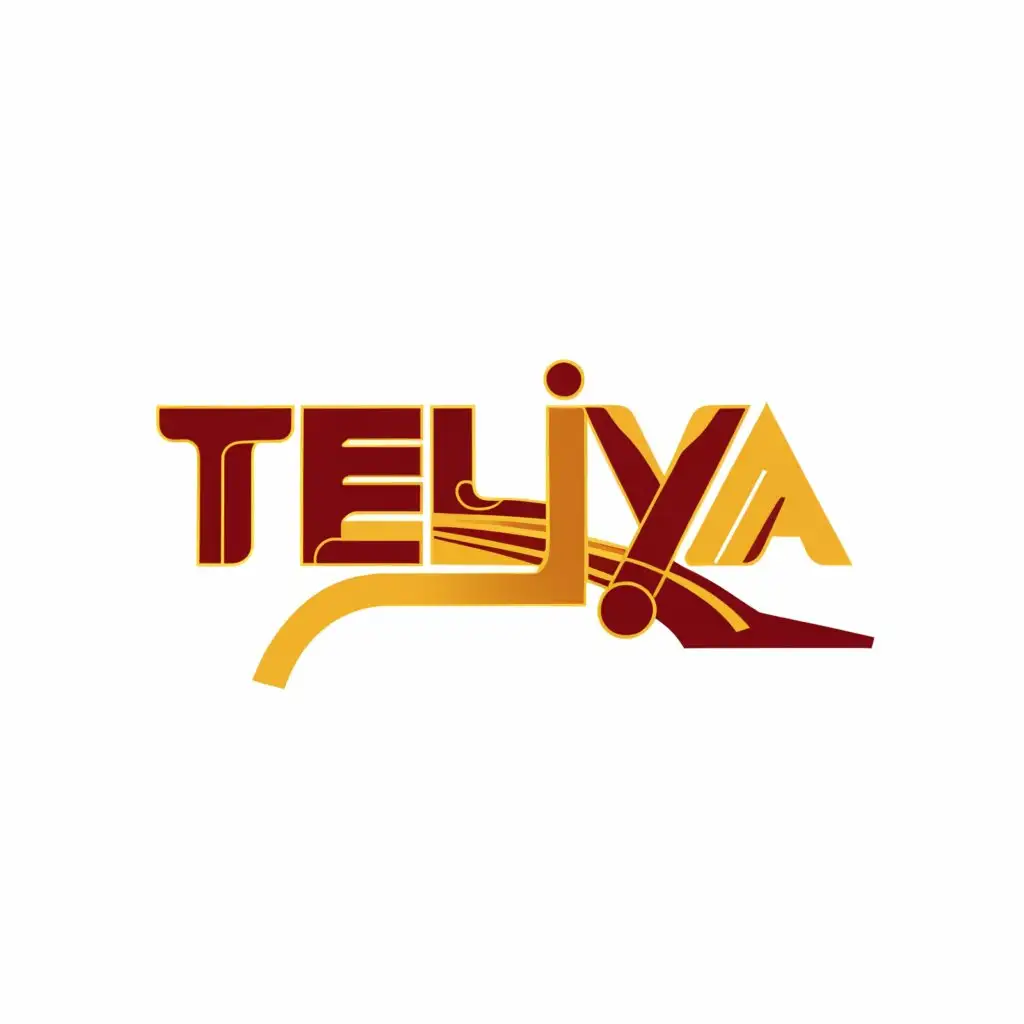 a logo design,with the text "Teliya", main symbol:EXPRESS T L GOLD RED YELLOW,Minimalistic,clear background