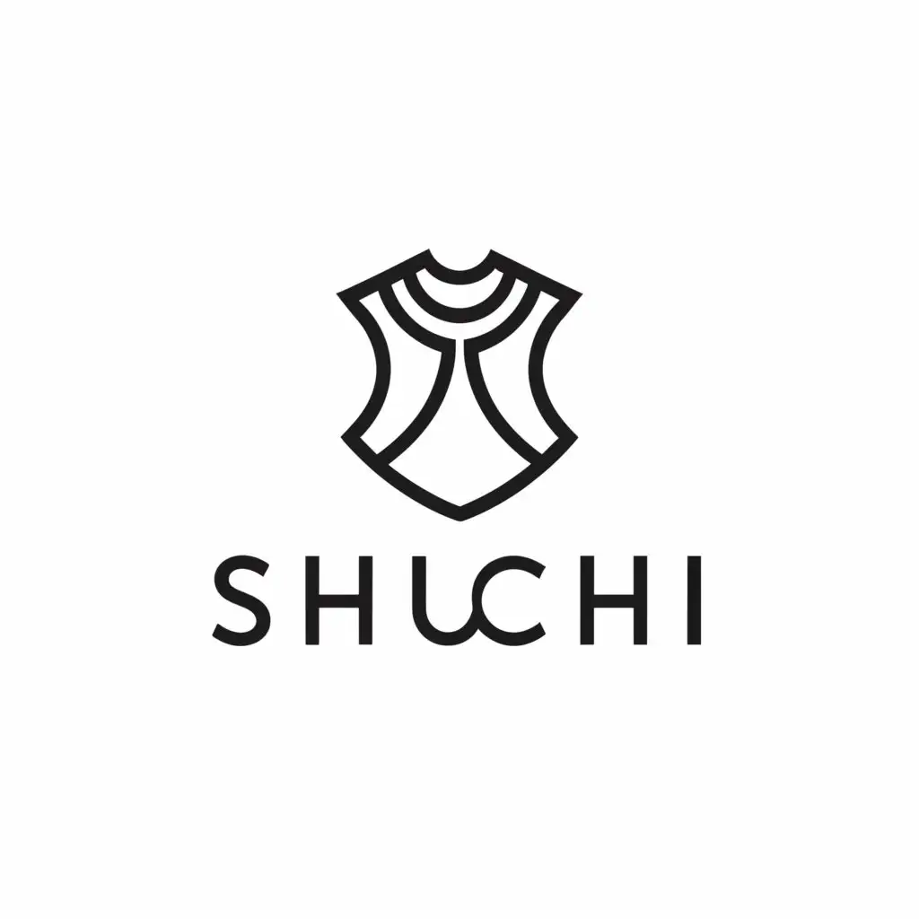 a logo design,with the text "Shuchi", main symbol:Ladies garments,Moderate,clear background