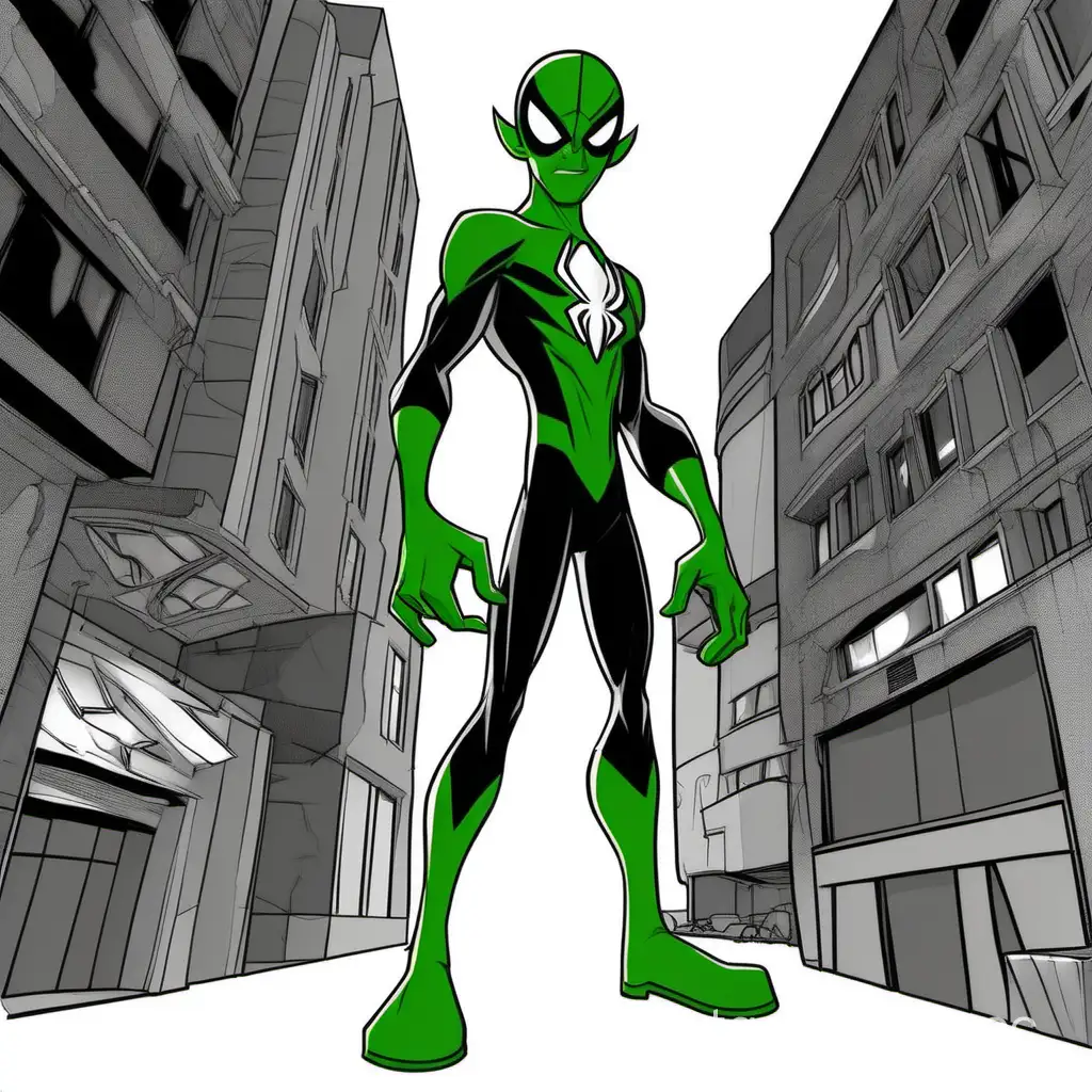 Ben-10-Cosplaying-as-SpiderMan-Cartoon-Crossover-Costume