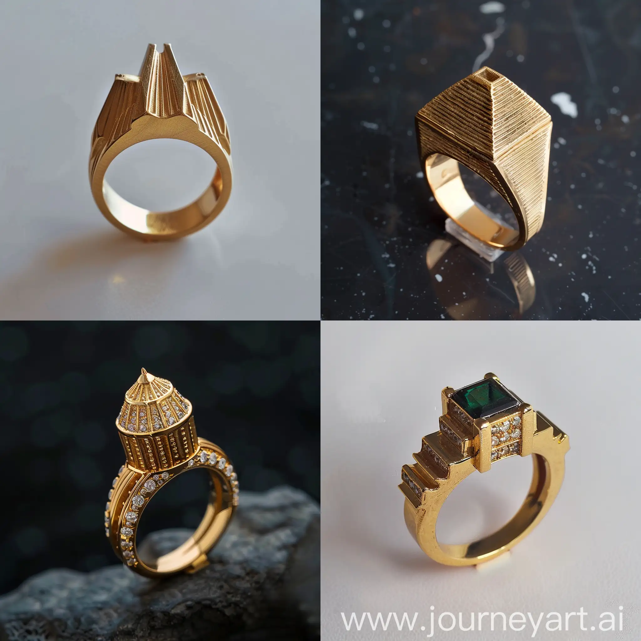 A ring inspired by Milad Tower in Tehran