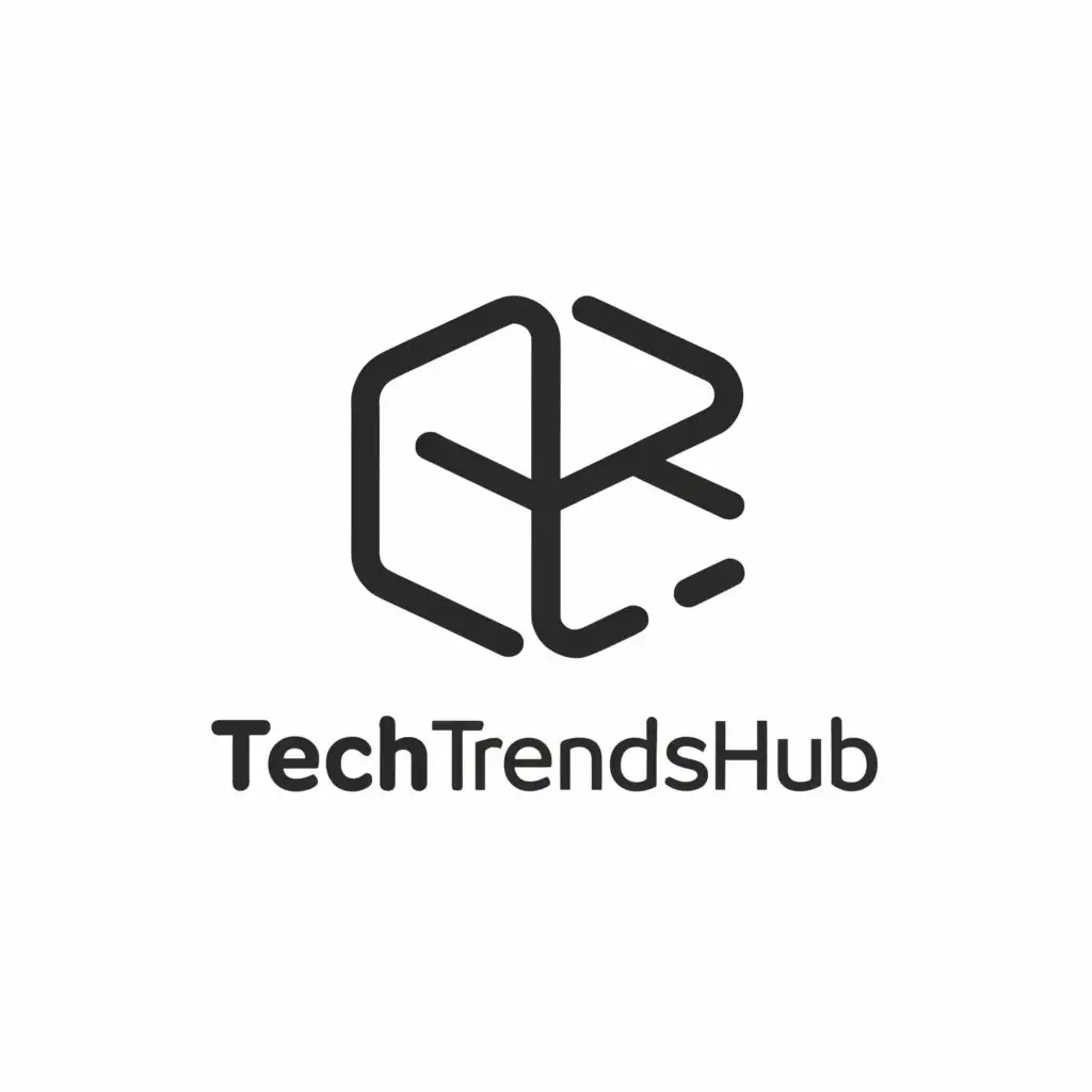 a logo design,with the text "TechTrendsHub", main symbol:tech,Minimalistic,be used in Technology industry,clear background