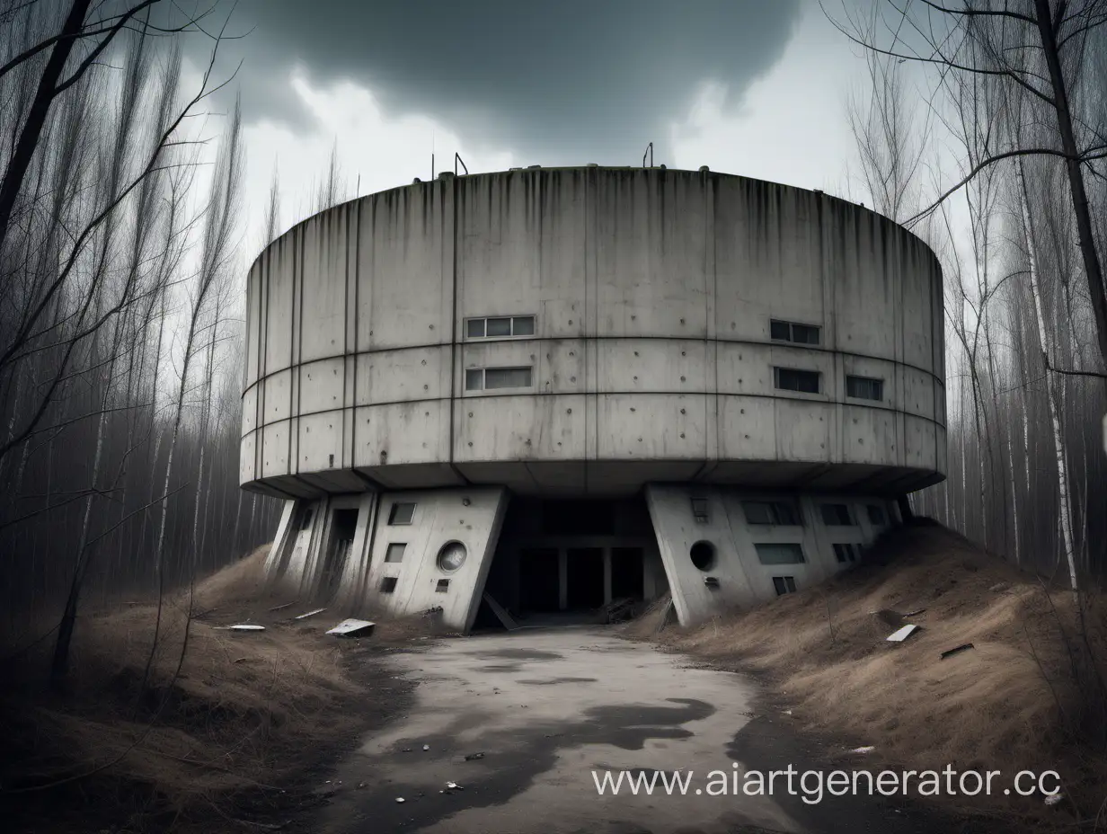Post-Apocalypse concrete bunker, Post-Apocalypse military Shelter, Tagansky Protected Command Point, 
