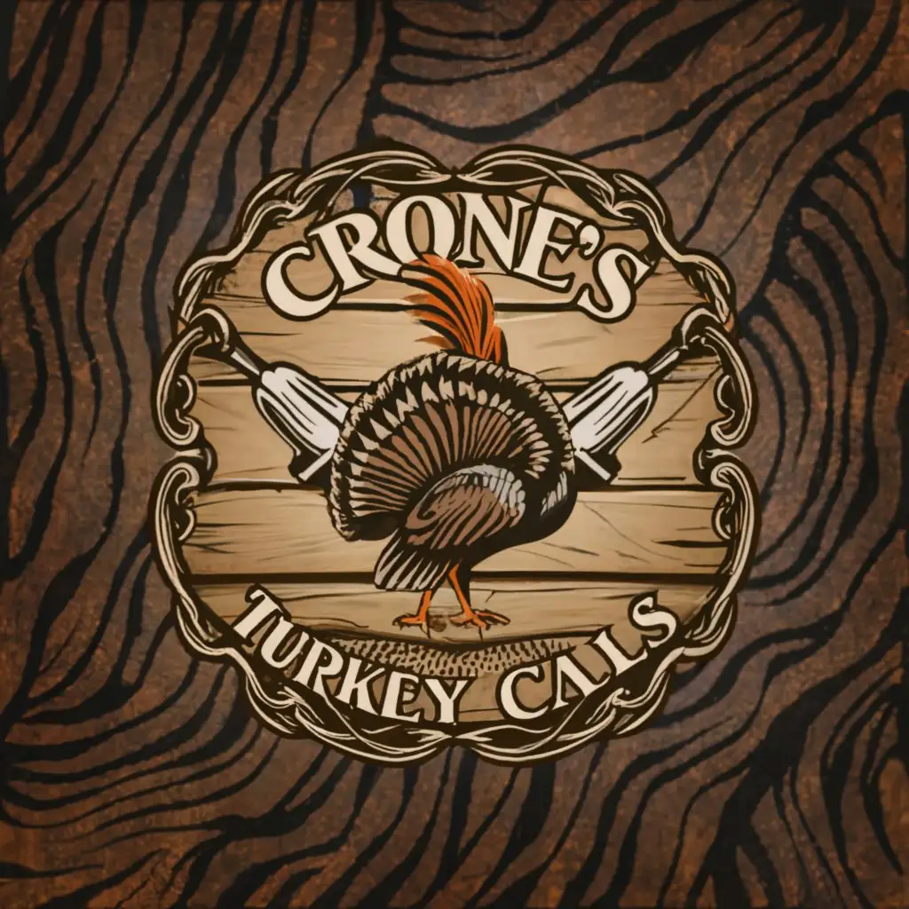 a logo design,with the text "CRONES CUSTOM TURKEY CALLS", main symbol:handcraft,Moderate,clear background