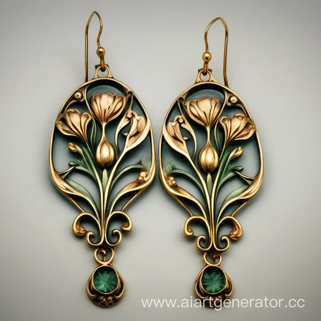 Art-Nouveau-Floral-Earrings-Elegant-Jewelry-Inspired-by-Nature