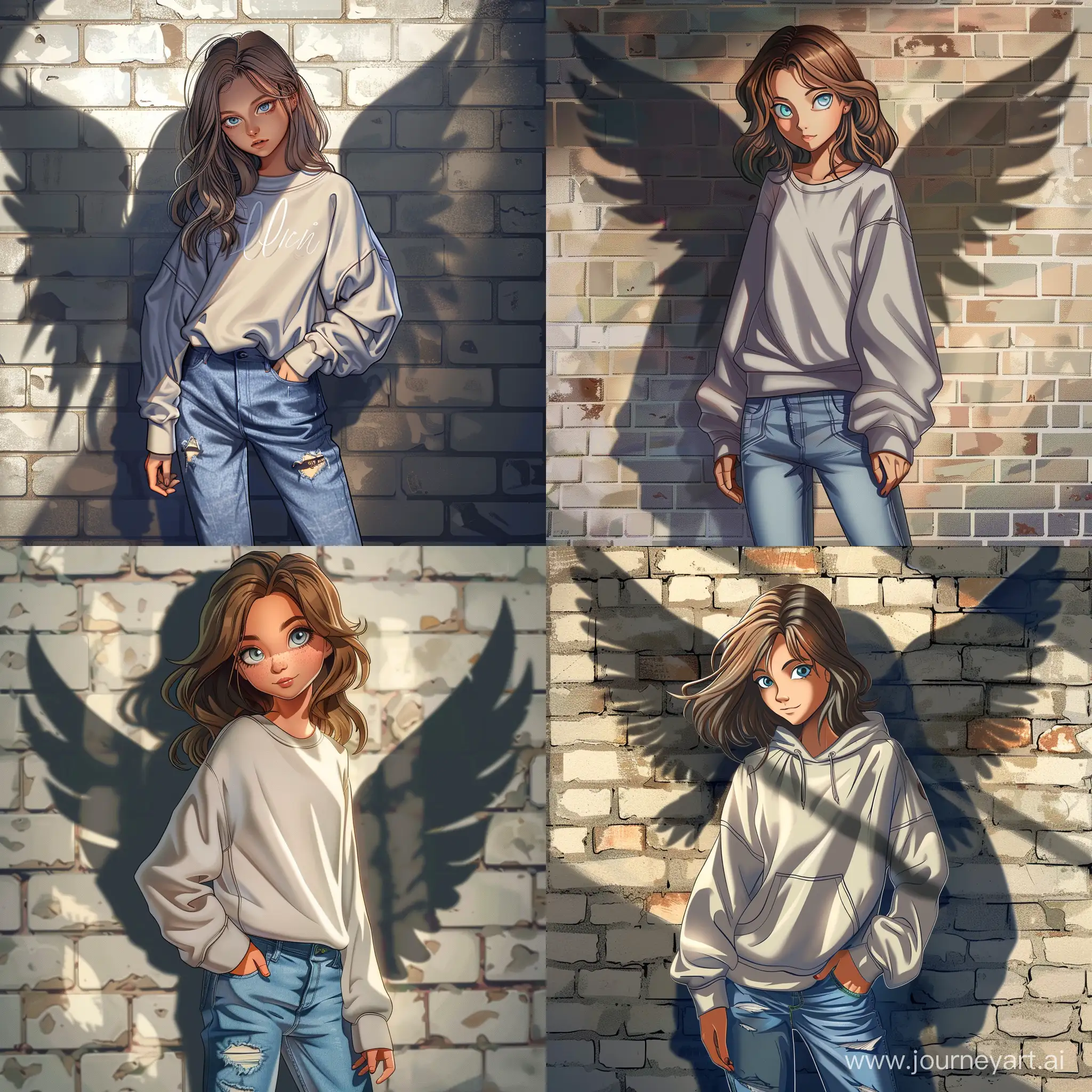 Charming-Teenage-Angel-Brownhaired-Beauty-with-Oversized-Sweatshirt-and-Winged-Shadow