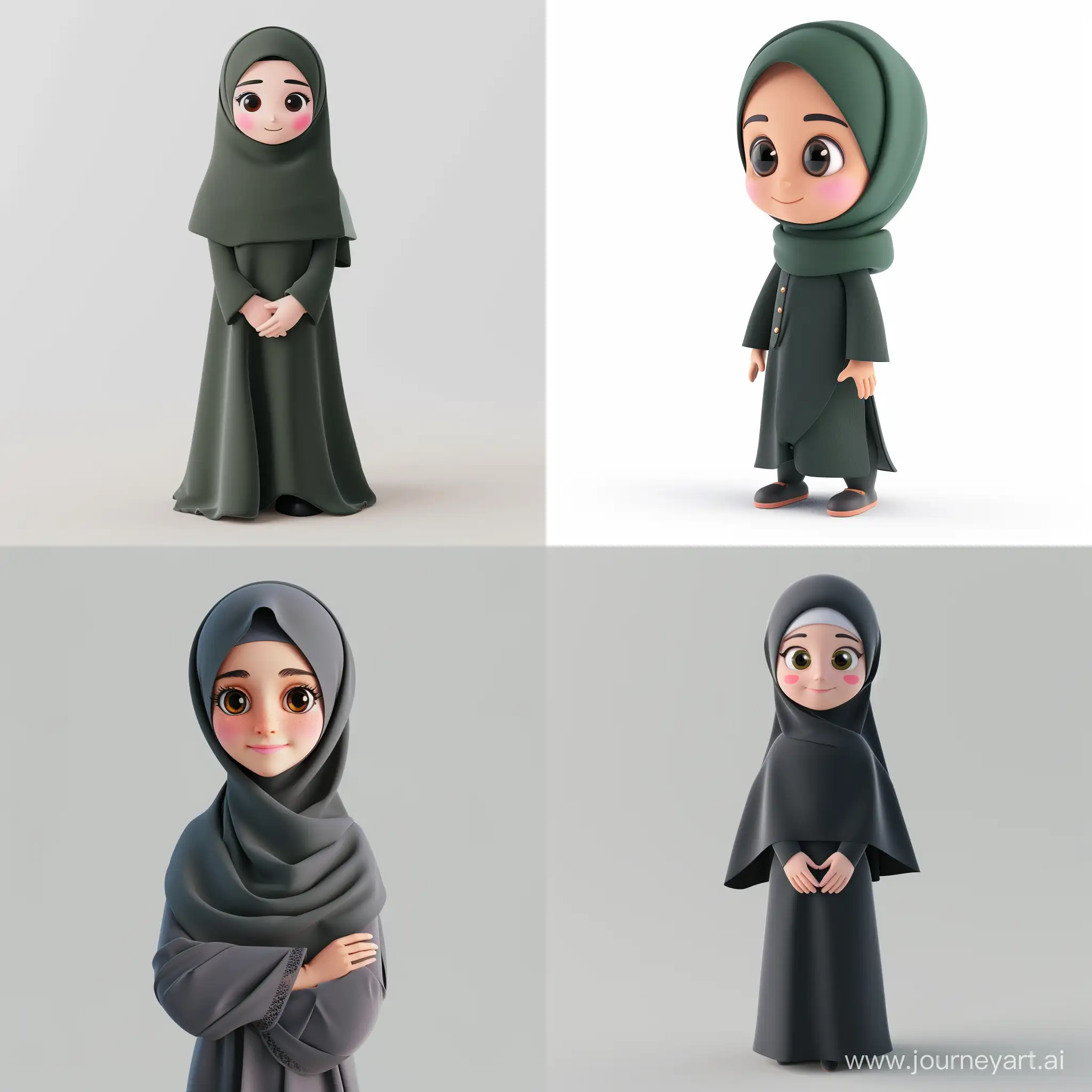 Young math teacher with hijab and attractive Olivegreencolor eyes and pink cheeks  full body standing   Full hd,, 3d straight poster