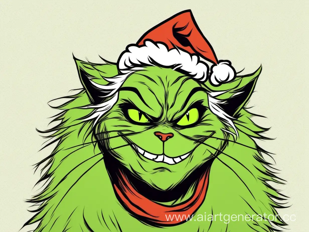 Playful-Cat-Grinch-in-Festive-Holiday-Antics