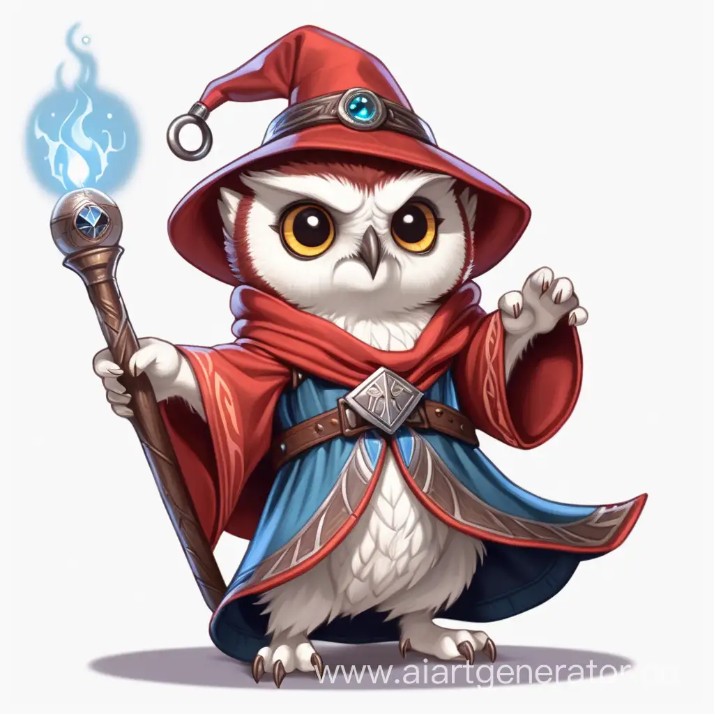 Adorable-Dungeons-and-Dragons-Owlin-Sorcerer-Casting-Magical-Spell