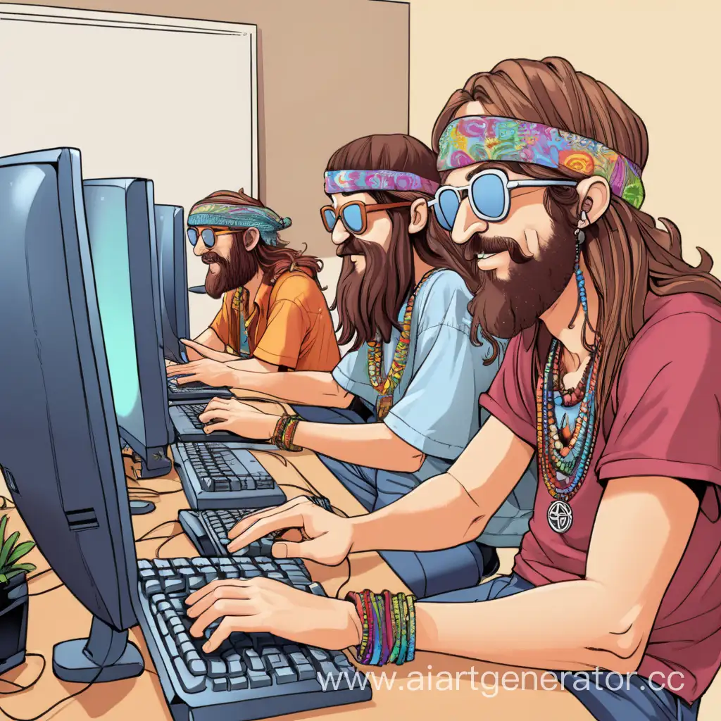 hippies doing computer development