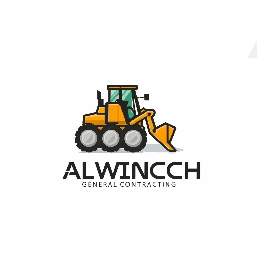 a logo design,with the text "Al Winch General Contracting", main symbol:front loader,Moderate,clear background