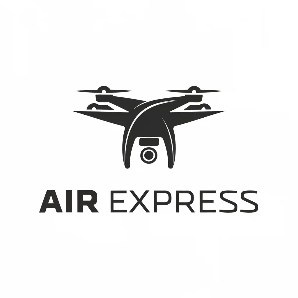 a logo design,with the text "Air Express", main symbol:Drone,Moderate,be used in Technology industry,clear background
