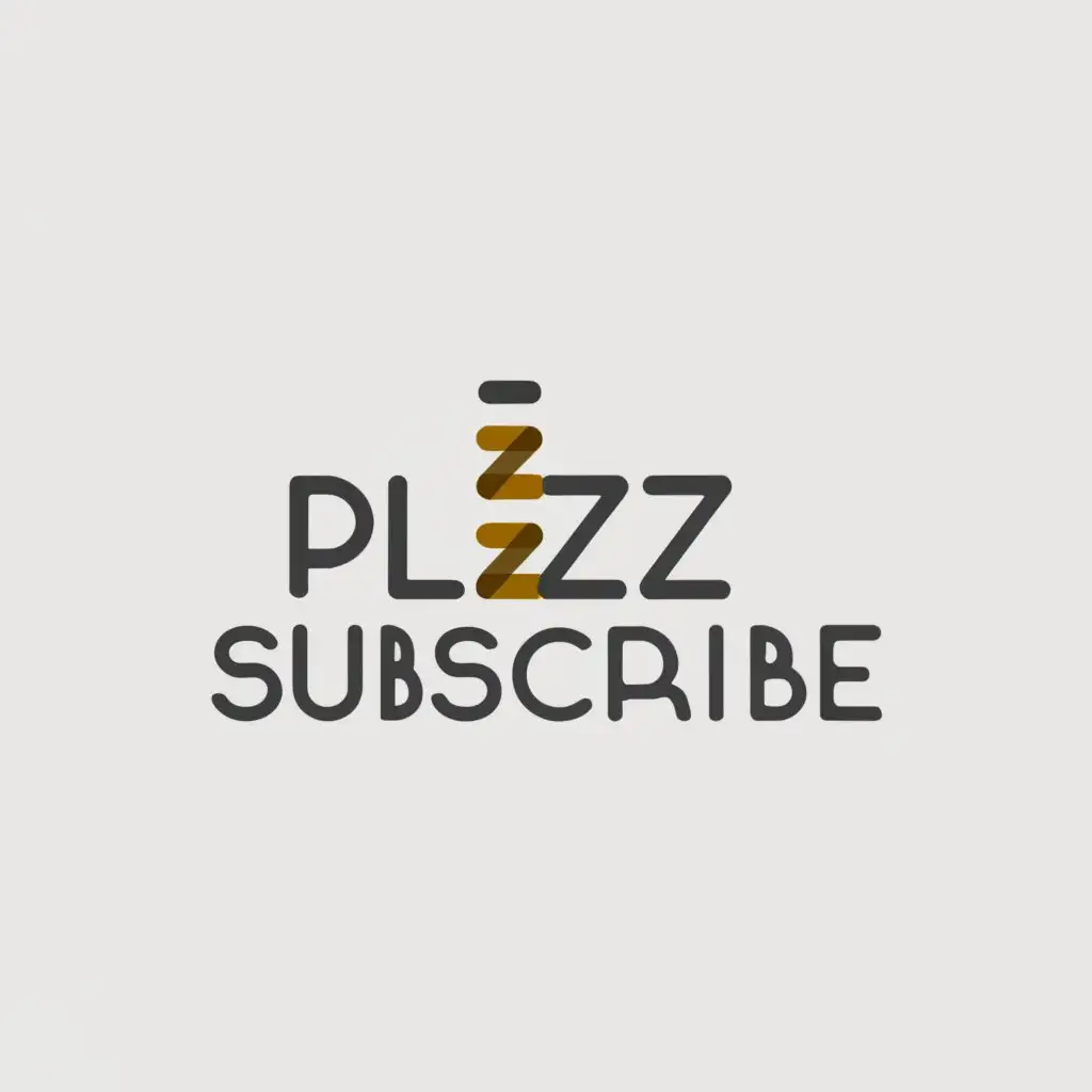 a logo design,with the text 'plz subscribe', main symbol:No,Moderate, black background