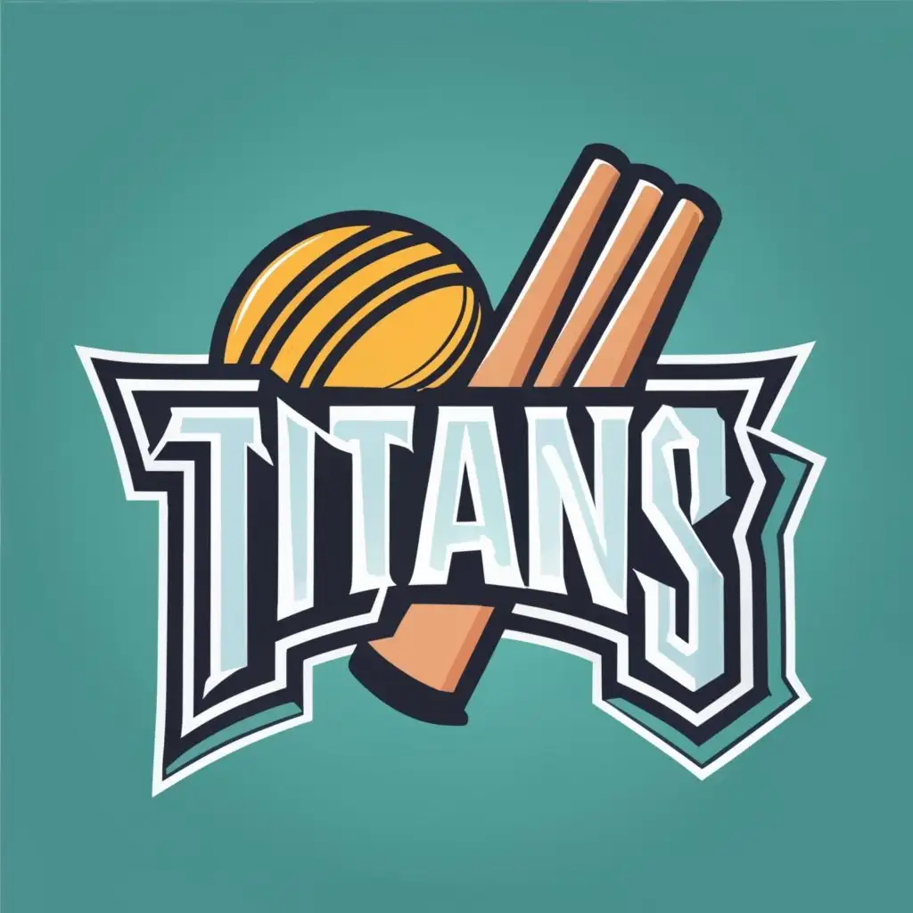 logo, Cricket, with the text "TITANS", typography, be used in Sports Fitness industry