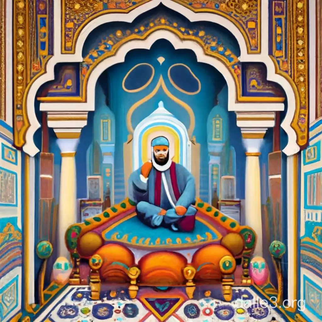 Majestic Depiction of Allah Seated on the Throne | Dalle3 AI