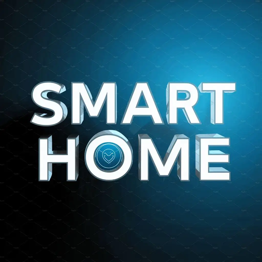 logo, 3D, with the text "Smart Home", typography, be used in Technology industry