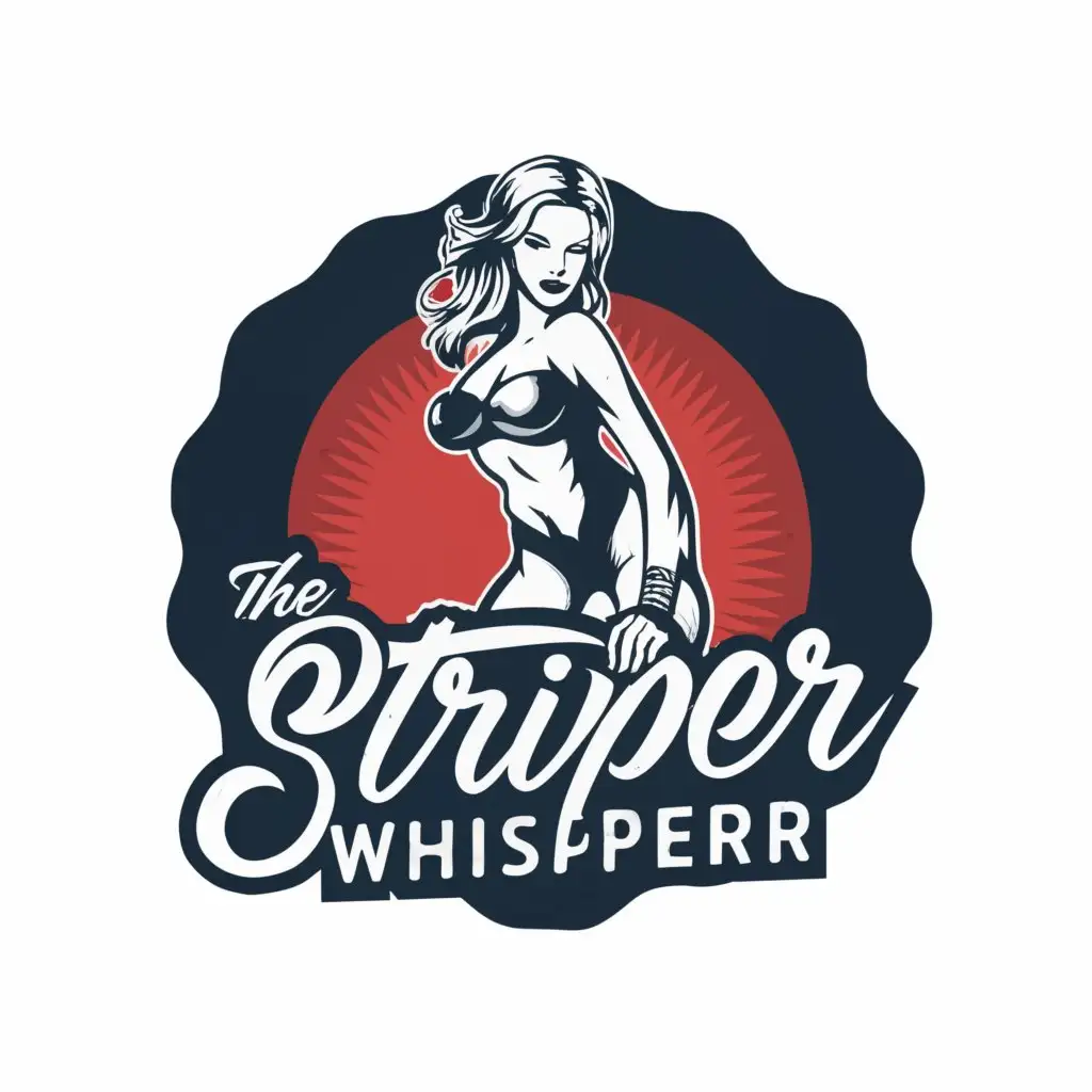 a logo design,with the text "the stripper whisperer", main symbol:female stripper,Moderate,be used in Entertainment industry,clear background