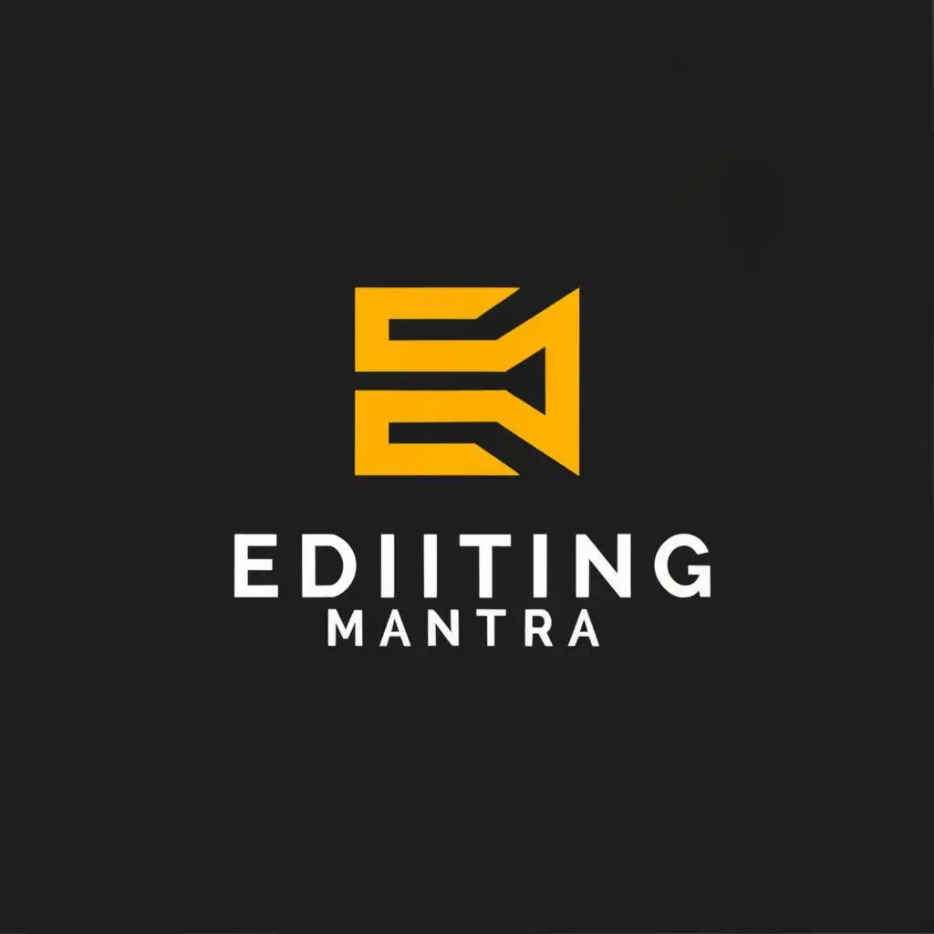a logo design,with the text "EDITING MANTRA", main symbol:logo for brand Editing  use EM icon,Moderate,be used in Entertainment industry,clear background