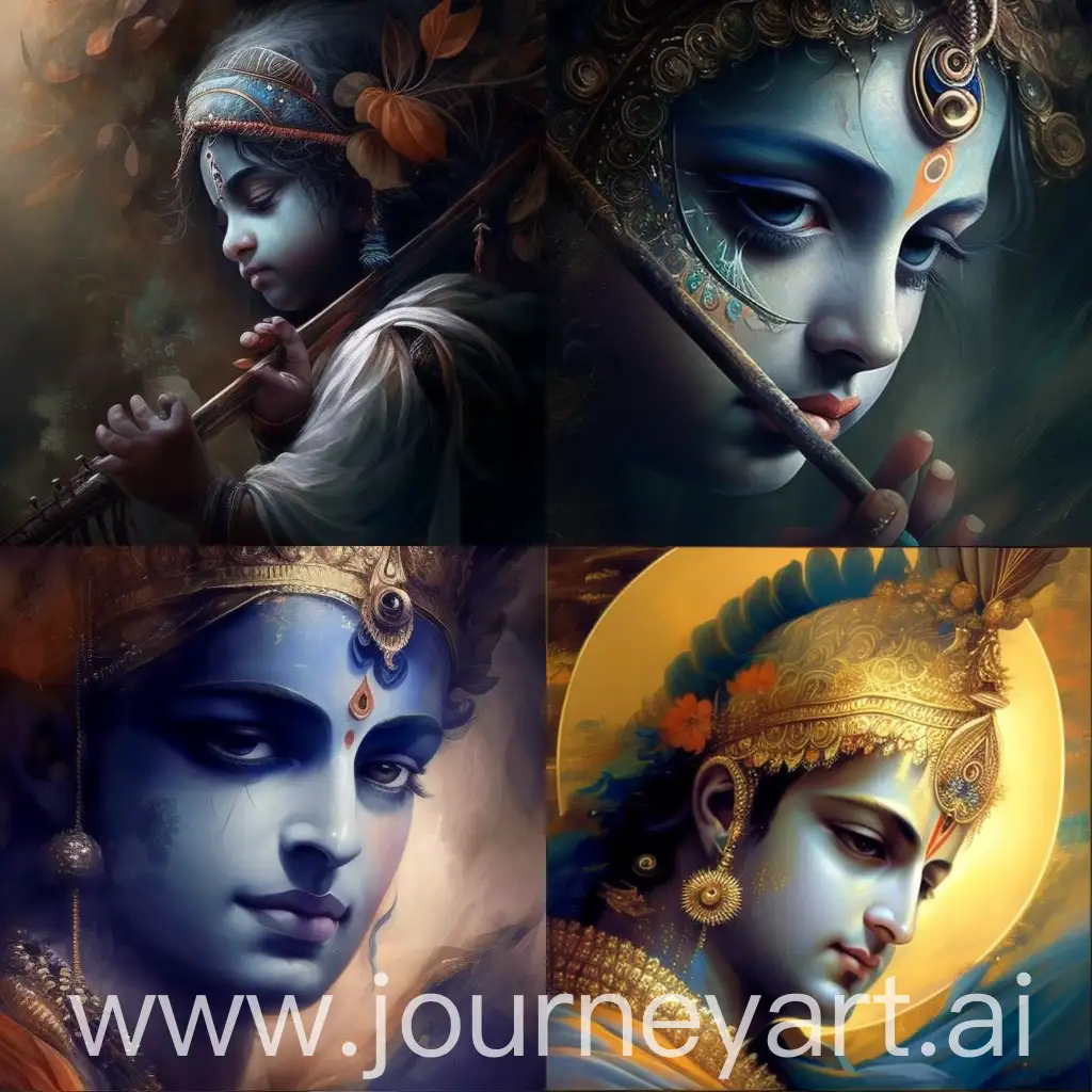 Lord-Krishna-Holding-Flute-in-Divine-Serenity