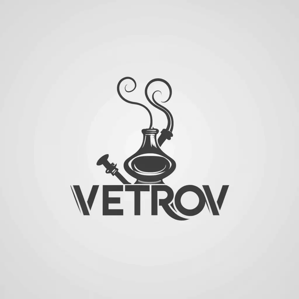 a logo design,with the text "Vetrov", main symbol:Hookah,Moderate,be used in Entertainment industry,clear background