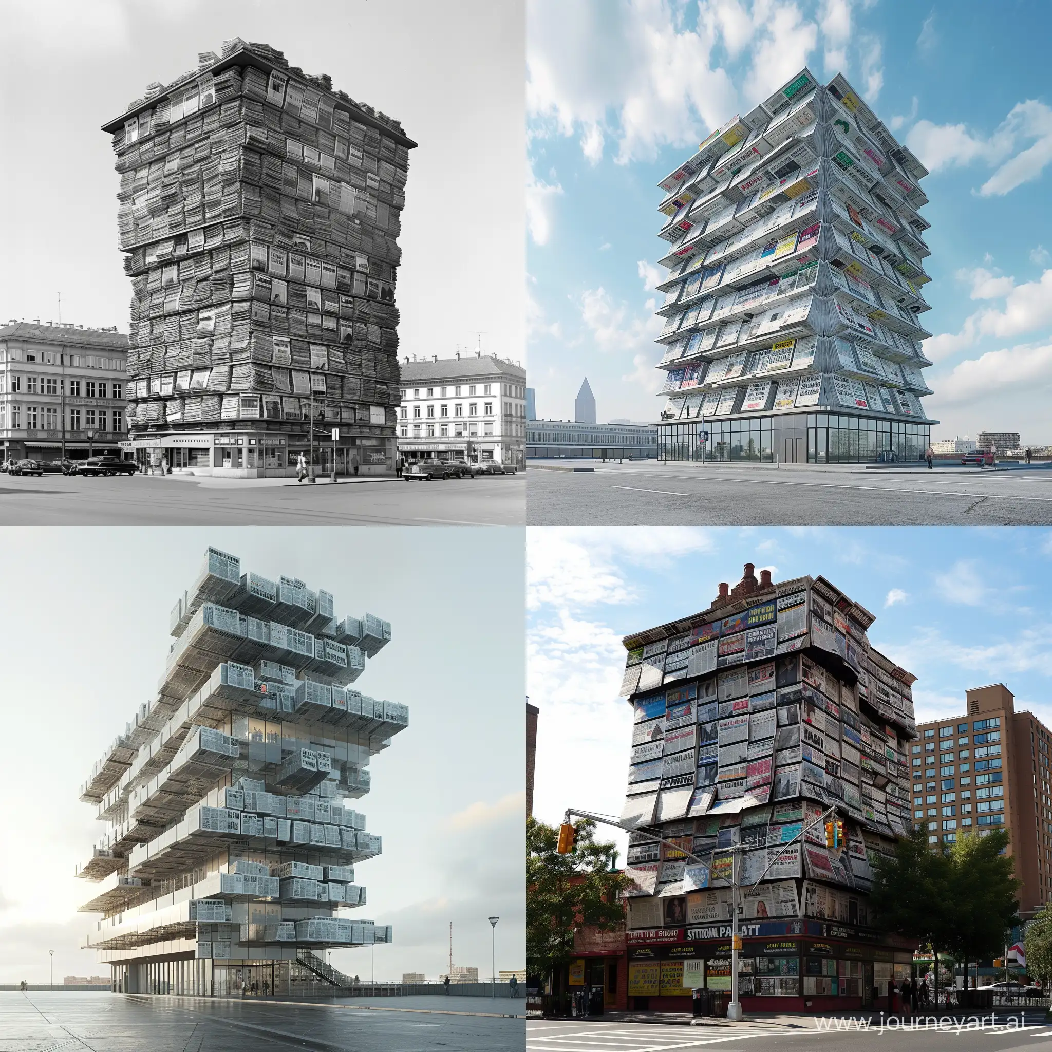 Unique-Newspaper-Stack-Building-Architecture